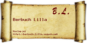 Berbuch Lilla névjegykártya